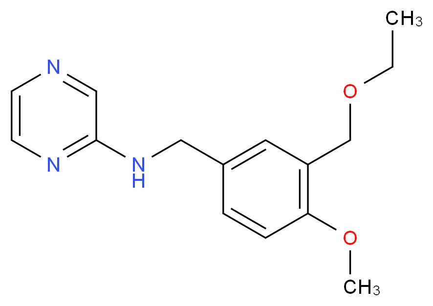 N-[3-(ethoxymethyl)-4-methoxybenzyl]-2-pyrazinamine_分子结构_CAS_)