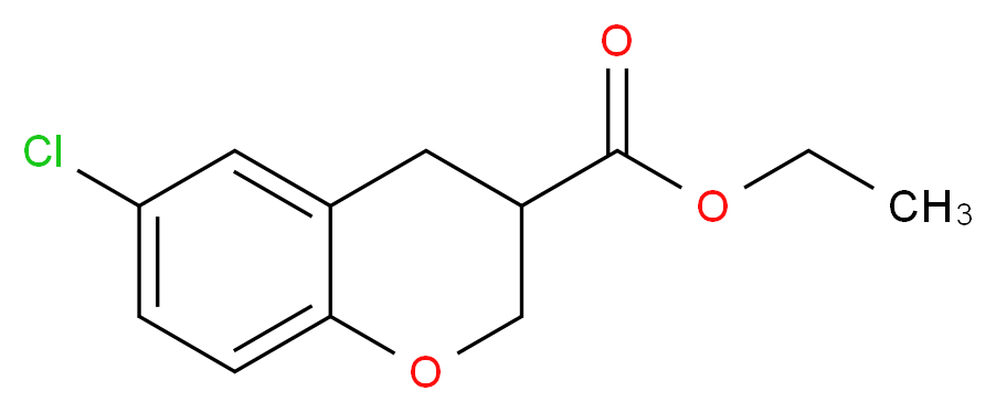 6-CHLORO-CHROMAN-3-CARBOXYLIC ACID ETHYL ESTER_分子结构_CAS_885271-36-3)