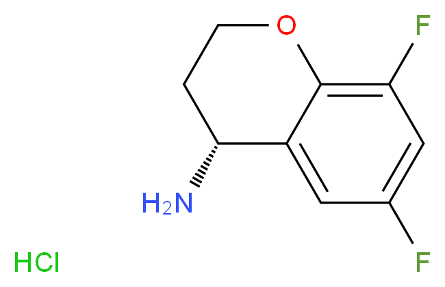 (4R)-6,8-difluoro-3,4-dihydro-2H-1-benzopyran-4-amine hydrochloride_分子结构_CAS_911826-06-7