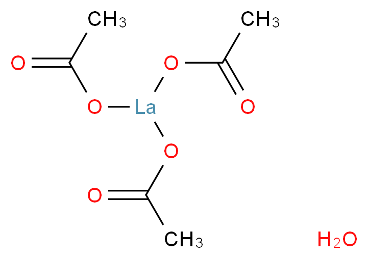 乙酸镧(III) 水合物_分子结构_CAS_100587-90-4)