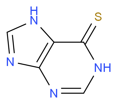 6,7-dihydro-1H-purine-6-thione_分子结构_CAS_6112-76-1