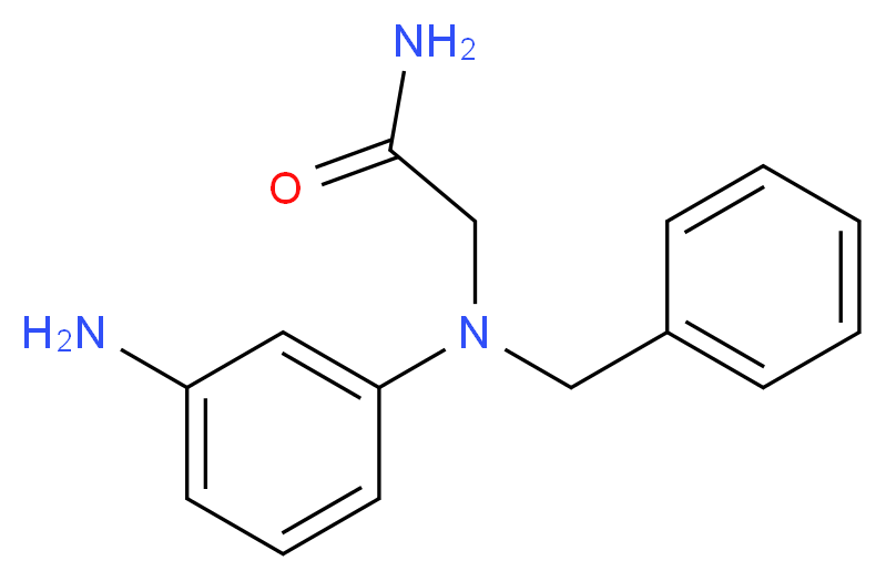 2-[(3-aminophenyl)(benzyl)amino]acetamide_分子结构_CAS_)