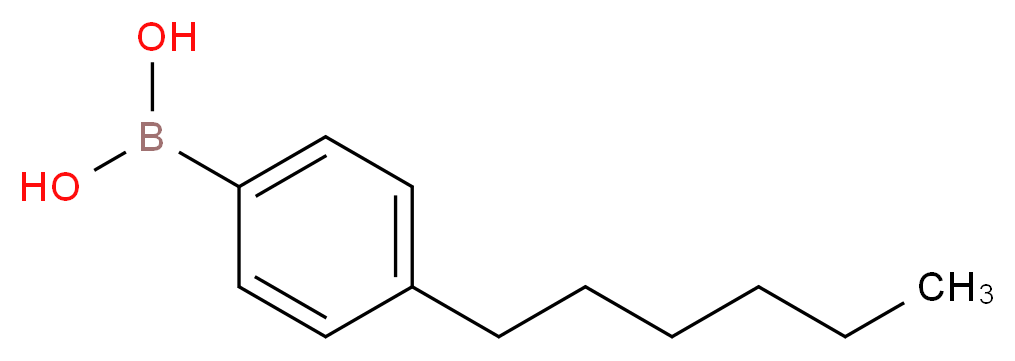 4-HEXYLPHENYLBORONIC ACID_分子结构_CAS_105365-50-2)