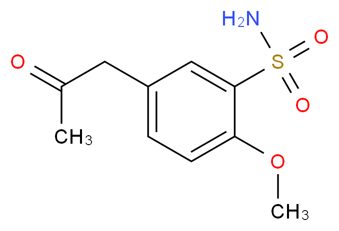 2-methoxy-5-(2-oxopropyl)benzene-1-sulfonamide_分子结构_CAS_116091-63-5