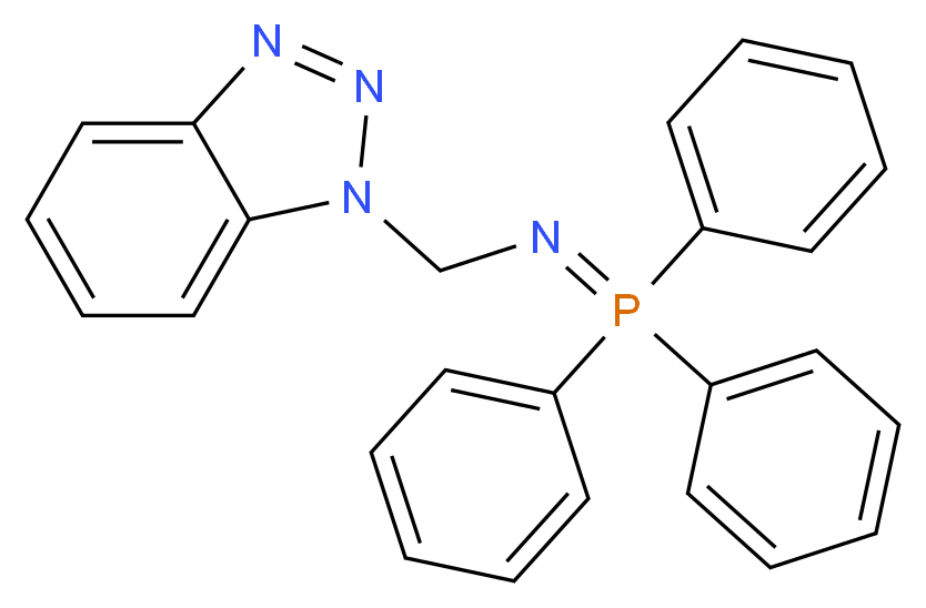 (1H-1,2,3-benzotriazol-1-ylmethyl)(triphenyl-λ<sup>5</sup>-phosphanylidene)amine_分子结构_CAS_124316-00-3