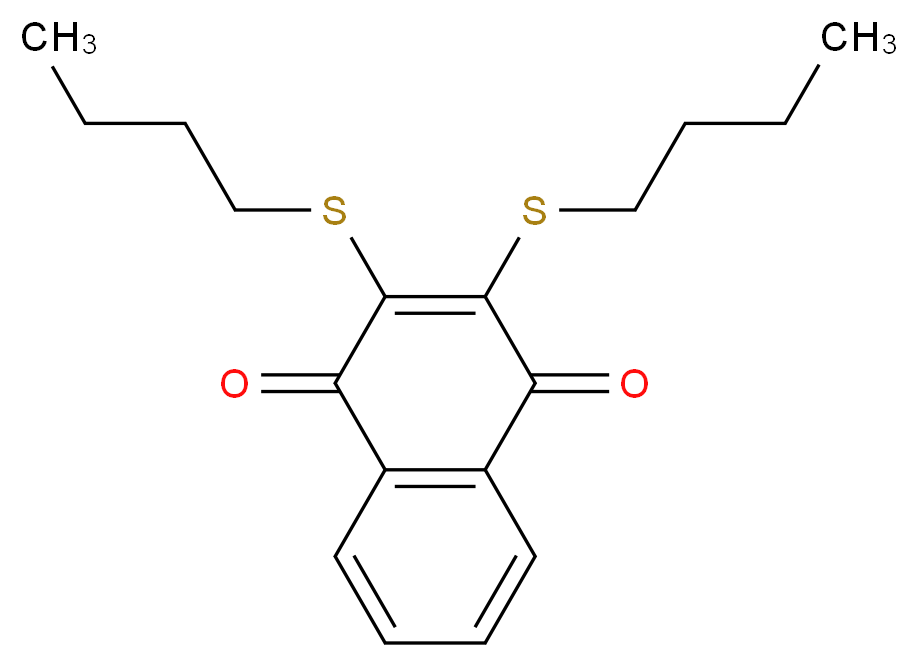 2,3-bis(butylsulfanyl)-1,4-dihydronaphthalene-1,4-dione_分子结构_CAS_671189-54-1