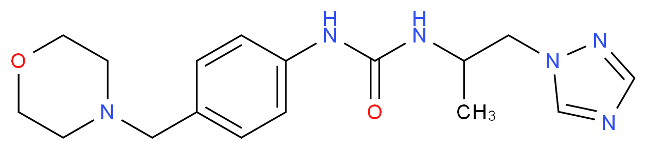 N-[1-methyl-2-(1H-1,2,4-triazol-1-yl)ethyl]-N'-[4-(morpholin-4-ylmethyl)phenyl]urea_分子结构_CAS_)