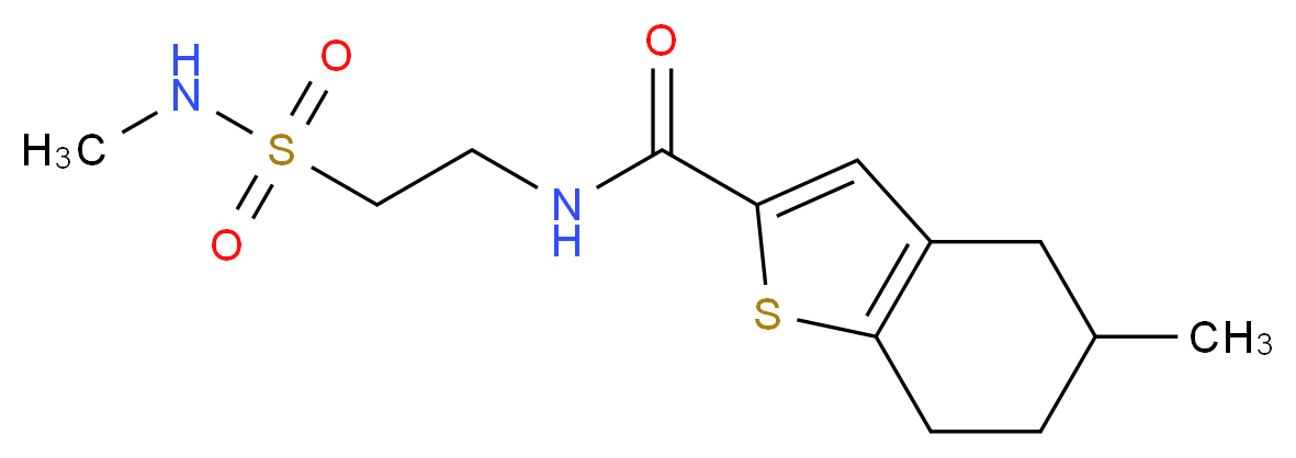 5-methyl-N-{2-[(methylamino)sulfonyl]ethyl}-4,5,6,7-tetrahydro-1-benzothiophene-2-carboxamide_分子结构_CAS_)