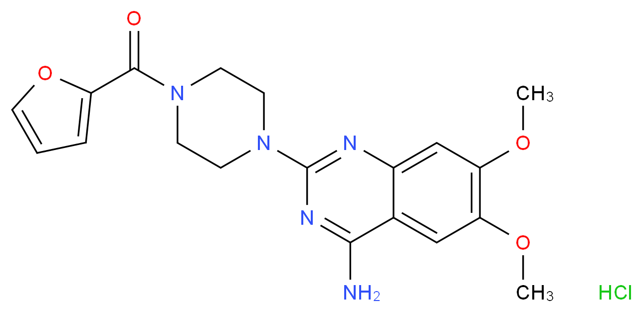 Prazosin Hydrochloride_分子结构_CAS_19237-84-4)