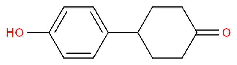 4-(4-Hydroxyphenyl)cyclohexanone_分子结构_CAS_105640-07-1)