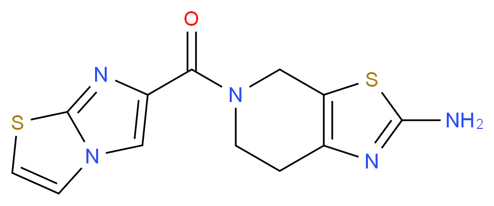 5-(imidazo[2,1-b][1,3]thiazol-6-ylcarbonyl)-4,5,6,7-tetrahydro[1,3]thiazolo[5,4-c]pyridin-2-amine_分子结构_CAS_)