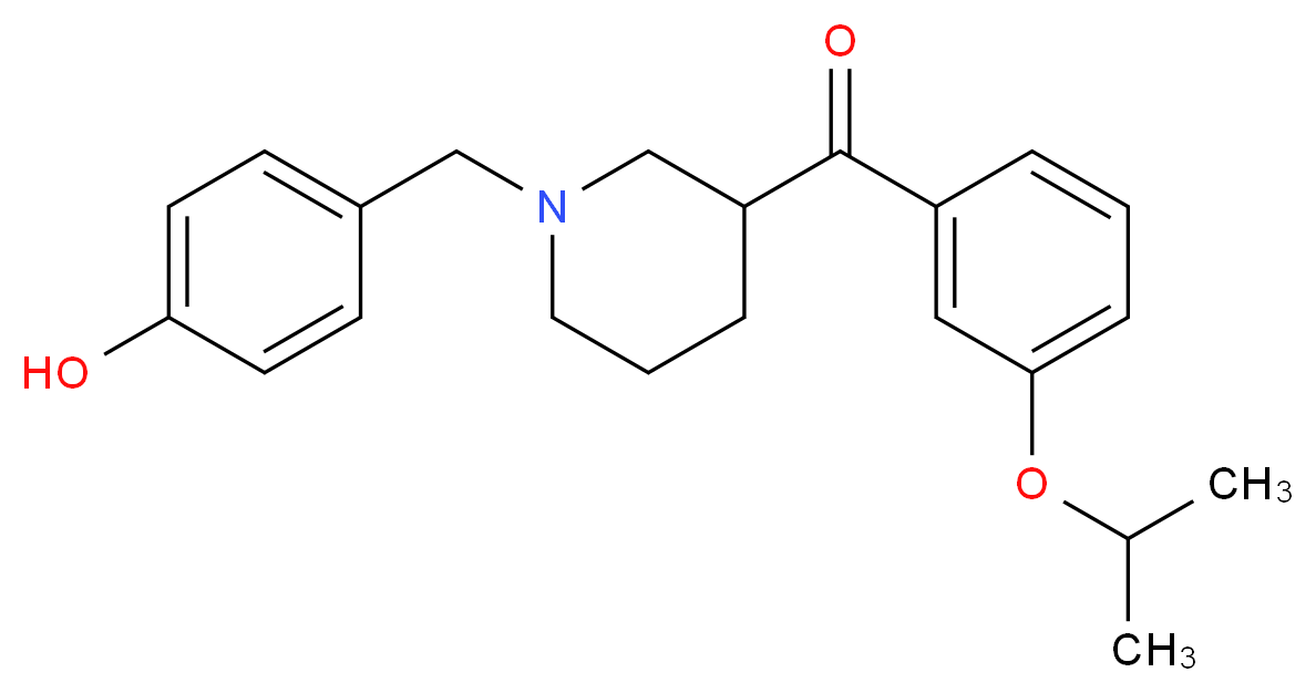 [1-(4-hydroxybenzyl)-3-piperidinyl](3-isopropoxyphenyl)methanone_分子结构_CAS_)