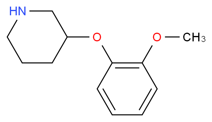 3-(2-Methoxyphenoxy)piperidine_分子结构_CAS_)