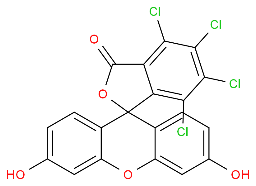 4,5,6,7-tetrachloro-3',6'-dihydroxy-3H-spiro[2-benzofuran-1,9'-xanthene]-3-one_分子结构_CAS_6262-21-1