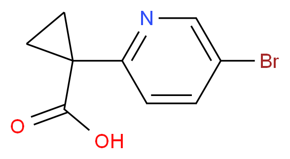 1-(5-bromopyridin-2-yl)cyclopropane-1-carboxylic acid_分子结构_CAS_827628-42-2