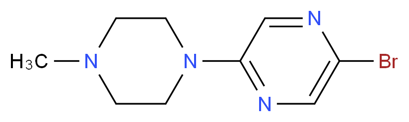 2-bromo-5-(4-methylpiperazin-1-yl)pyrazine_分子结构_CAS_955050-06-3