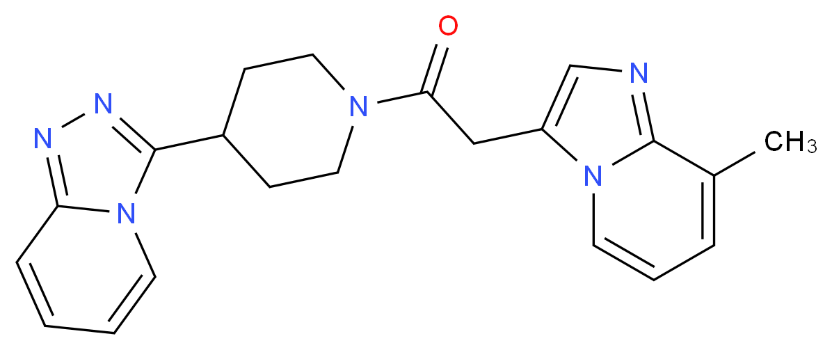 3-{1-[(8-methylimidazo[1,2-a]pyridin-3-yl)acetyl]piperidin-4-yl}[1,2,4]triazolo[4,3-a]pyridine_分子结构_CAS_)