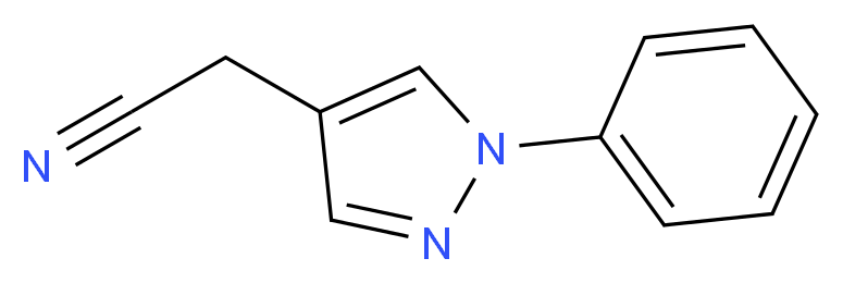 2-(1-phenyl-1H-pyrazol-4-yl)acetonitrile_分子结构_CAS_51412-23-8