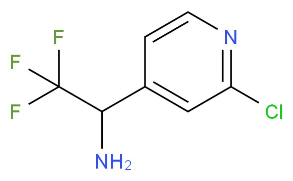 1-(2-chloropyridin-4-yl)-2,2,2-trifluoroethan-1-amine_分子结构_CAS_1060811-95-1