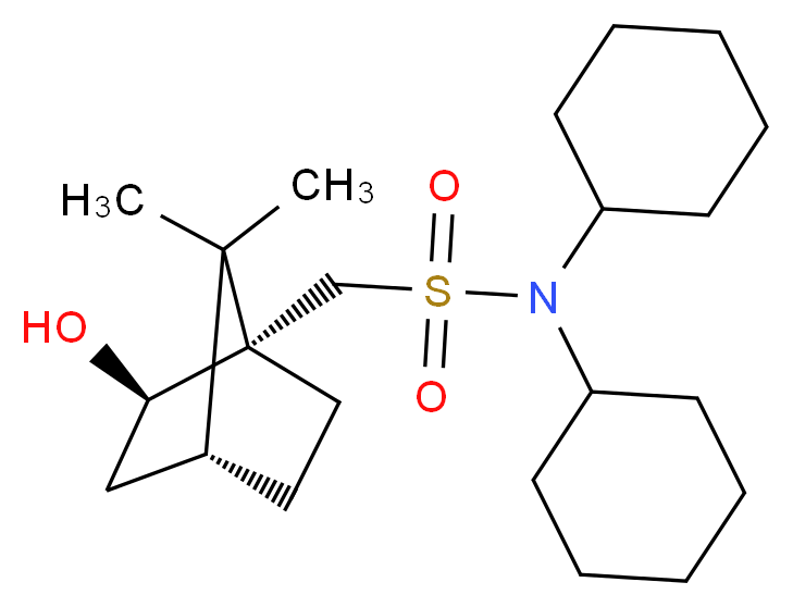 N,N-dicyclohexyl-1-[(1S,2R,4R)-2-hydroxy-7,7-dimethylbicyclo[2.2.1]heptan-1-yl]methanesulfonamide_分子结构_CAS_96303-88-7