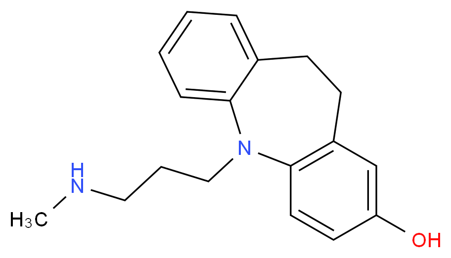 2-[3-(methylamino)propyl]-2-azatricyclo[9.4.0.0<sup>3</sup>,<sup>8</sup>]pentadeca-1(11),3(8),4,6,12,14-hexaen-6-ol_分子结构_CAS_1977-15-7