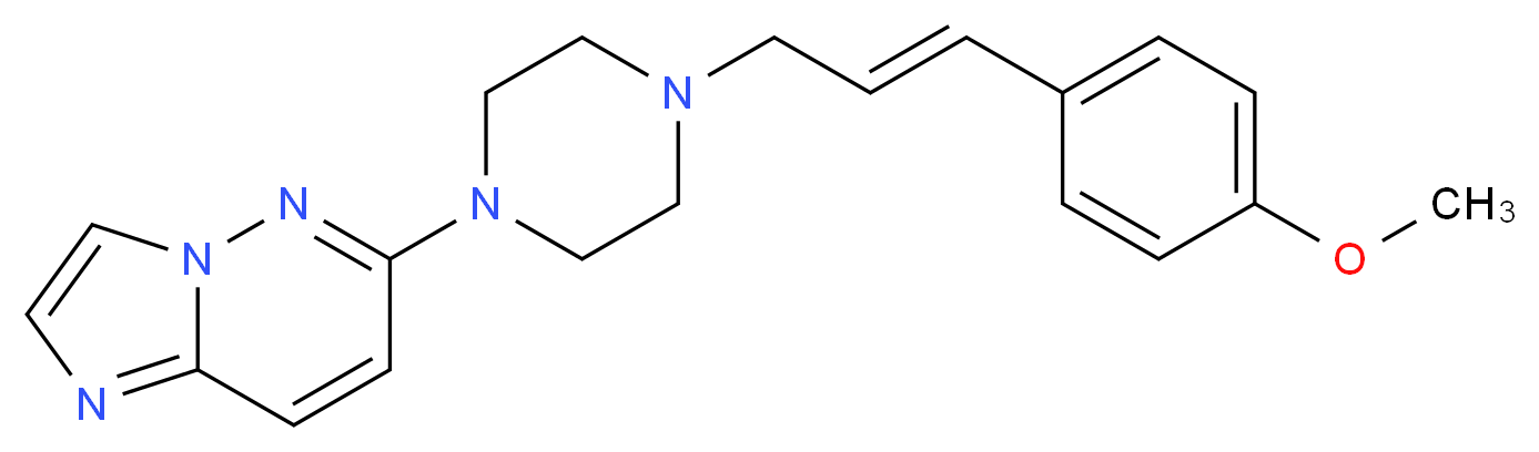 6-{4-[(2E)-3-(4-methoxyphenyl)prop-2-en-1-yl]piperazin-1-yl}imidazo[1,2-b]pyridazine_分子结构_CAS_)