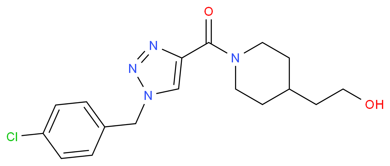 2-(1-{[1-(4-chlorobenzyl)-1H-1,2,3-triazol-4-yl]carbonyl}-4-piperidinyl)ethanol_分子结构_CAS_)