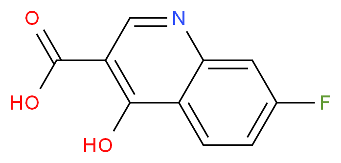 7-fluoro-4-hydroxyquinoline-3-carboxylic acid_分子结构_CAS_63463-20-7