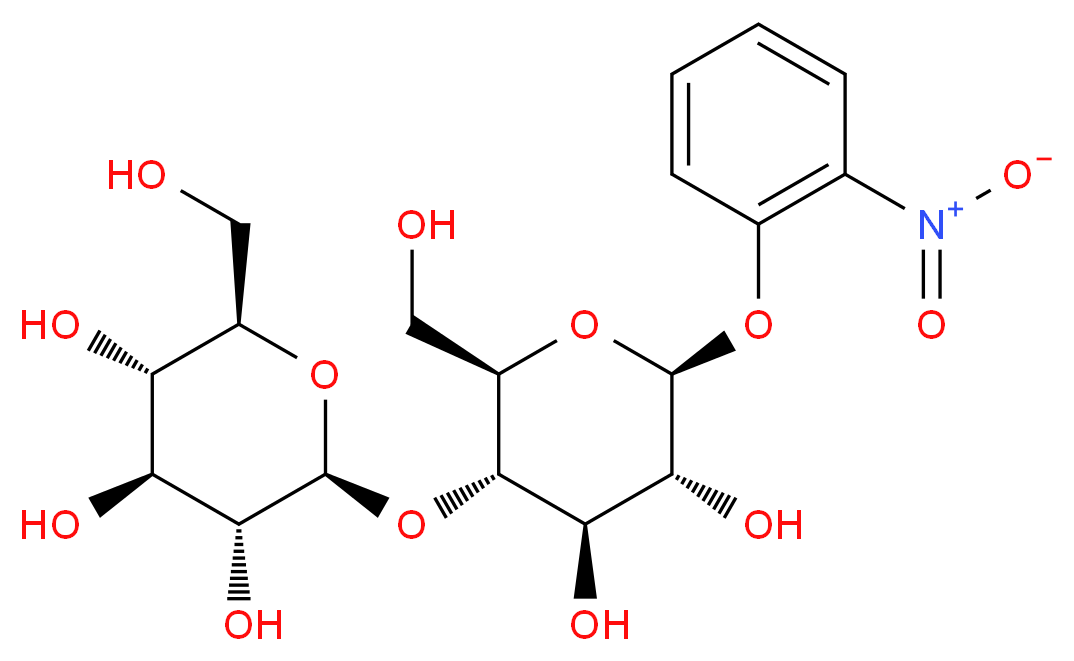 (2S,3R,4S,5S,6R)-2-{[(2R,3S,4R,5R,6S)-4,5-dihydroxy-2-(hydroxymethyl)-6-(2-nitrophenoxy)oxan-3-yl]oxy}-6-(hydroxymethyl)oxane-3,4,5-triol_分子结构_CAS_70867-33-3