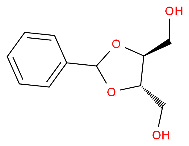 [(4S,5S)-5-(hydroxymethyl)-2-phenyl-1,3-dioxolan-4-yl]methanol_分子结构_CAS_35572-34-0