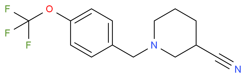 1-[4-(trifluoromethoxy)benzyl]piperidine-3-carbonitrile_分子结构_CAS_)