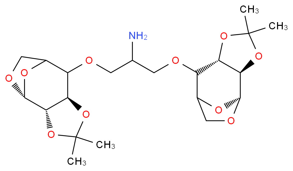 1,3-Bis-(1,6-anhydro-2,3-O-isopropylidene-β-D-mannopyranose-4-yloxy)-2-propylamine_分子结构_CAS_95245-29-7)