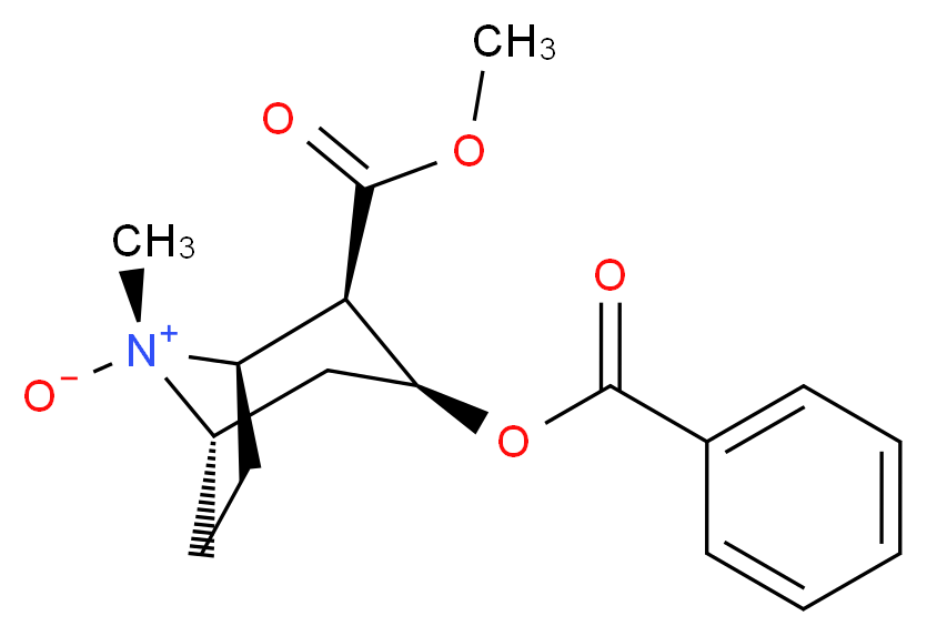 (1R,2R,3S,5S,8S)-3-(benzoyloxy)-2-(methoxycarbonyl)-8-methyl-8-azabicyclo[3.2.1]octan-8-ium-8-olate_分子结构_CAS_72182-46-8