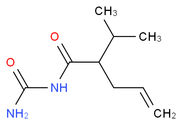 [2-(propan-2-yl)pent-4-enoyl]urea_分子结构_CAS_528-92-7