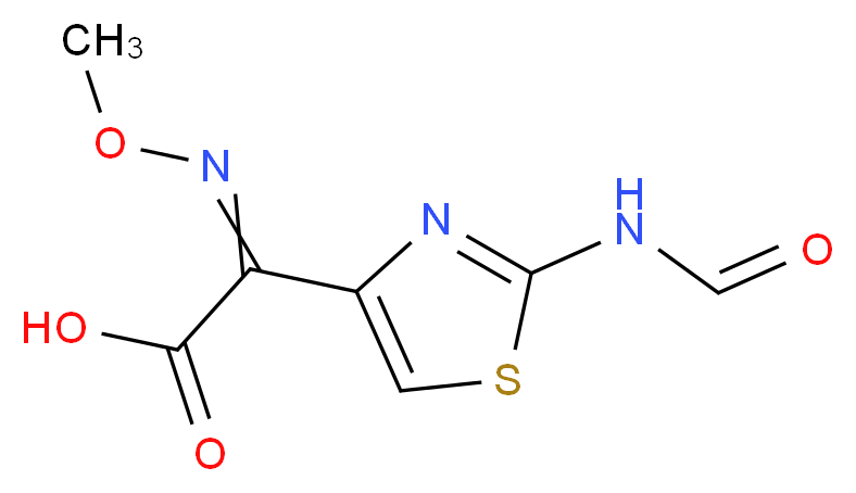 2-(2-formamido-1,3-thiazol-4-yl)-2-(methoxyimino)acetic acid_分子结构_CAS_83594-38-1