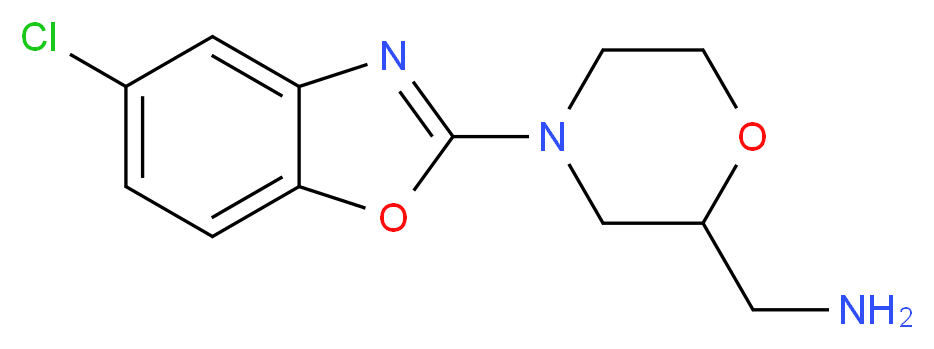 1-[4-(5-chloro-1,3-benzoxazol-2-yl)morpholin-2-yl]methanamine_分子结构_CAS_1035840-13-1)