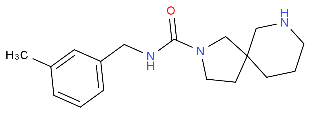 N-(3-methylbenzyl)-2,7-diazaspiro[4.5]decane-2-carboxamide_分子结构_CAS_)