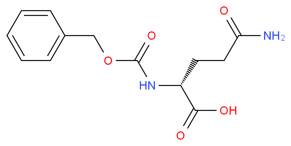 (2R)-2-{[(benzyloxy)carbonyl]amino}-4-carbamoylbutanoic acid_分子结构_CAS_13139-52-1