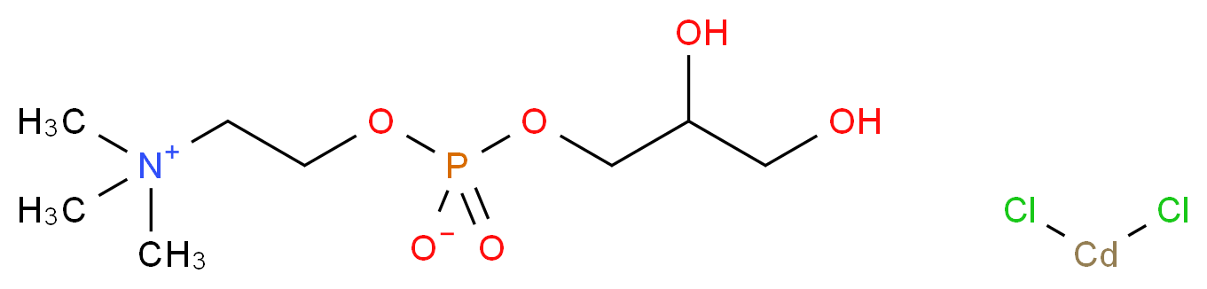 L-&alpha;-GLYCEROPHOSPHORYL CHOLINE, CADMIUM CHLORIDE COMPLEX_分子结构_CAS_64681-08-9)