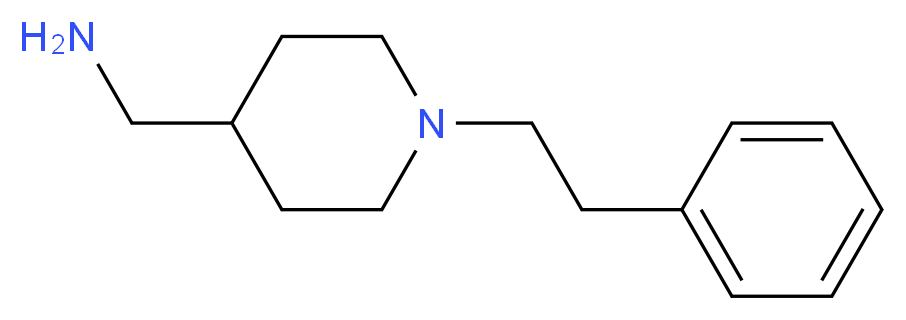 [1-(2-phenylethyl)piperidin-4-yl]methanamine_分子结构_CAS_)