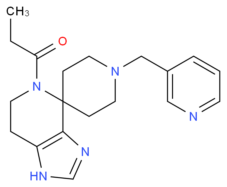 5-propionyl-1'-(pyridin-3-ylmethyl)-1,5,6,7-tetrahydrospiro[imidazo[4,5-c]pyridine-4,4'-piperidine]_分子结构_CAS_)