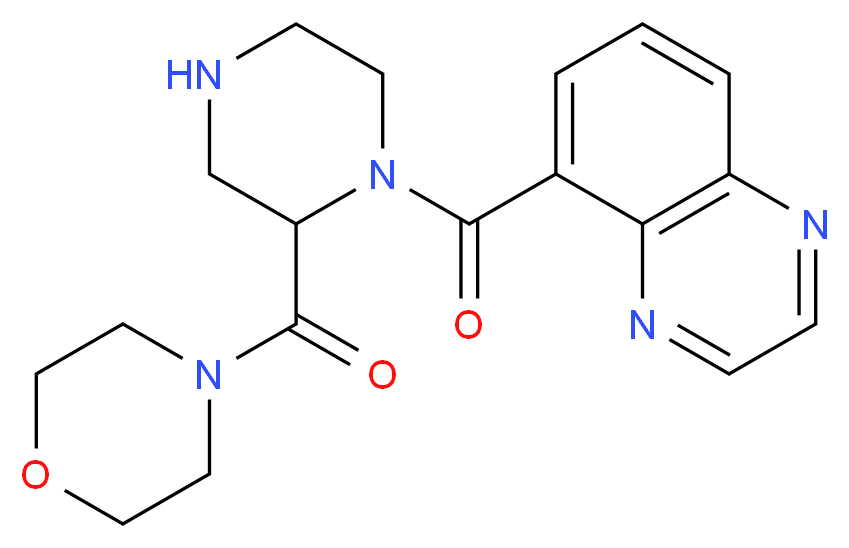 5-{[2-(4-morpholinylcarbonyl)-1-piperazinyl]carbonyl}quinoxaline_分子结构_CAS_)