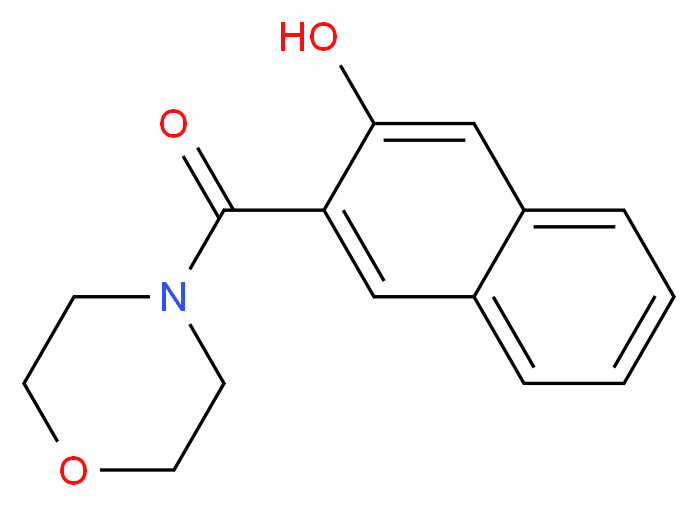 3-(morpholine-4-carbonyl)naphthalen-2-ol_分子结构_CAS_3692-67-9