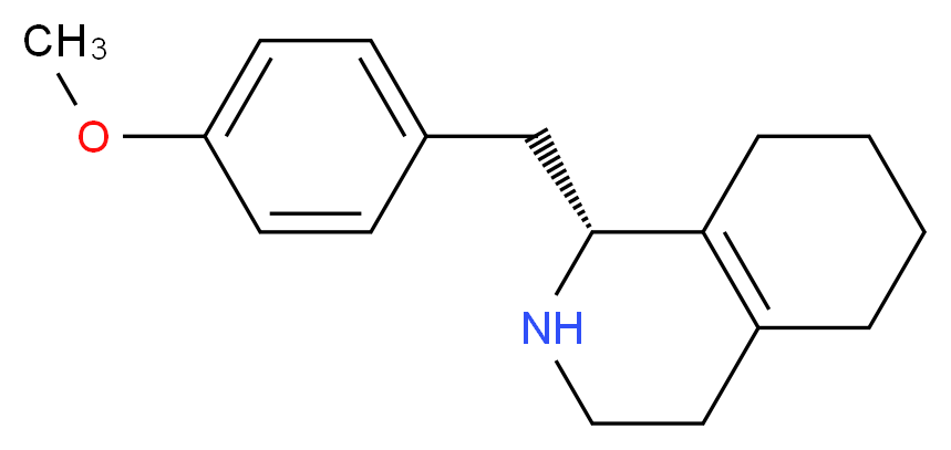 (R)-(+)-1-(4-甲氧基苄基)-1,2,3,4,5,6,7,8-八氢异喹啉_分子结构_CAS_30356-08-2)