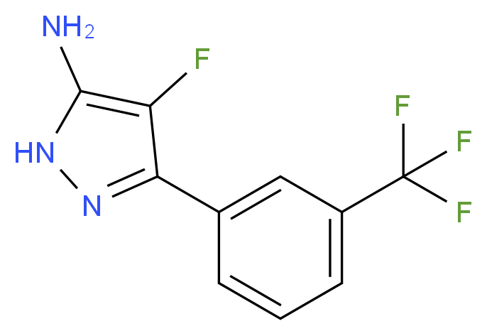 4-Fluoro-3-[3-(trifluoromethyl)phenyl]-1H-pyrazol-5-amine_分子结构_CAS_)