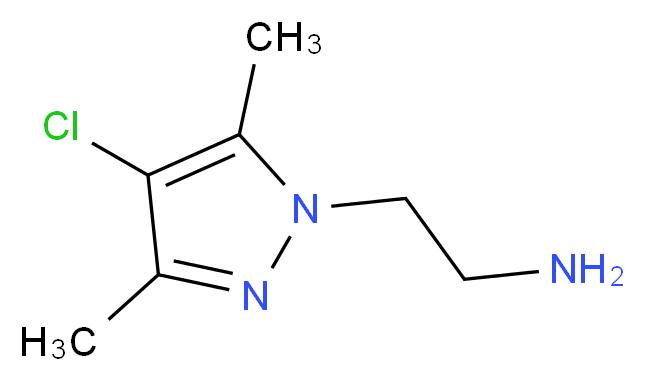 2-(4-chloro-3,5-dimethyl-1H-pyrazol-1-yl)ethanamine_分子结构_CAS_925634-46-4)
