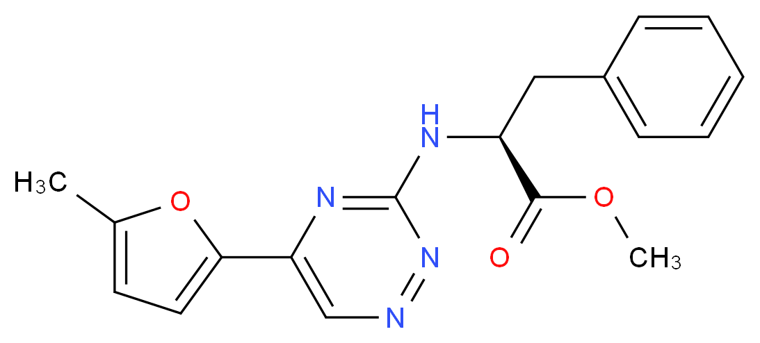 methyl N-[5-(5-methyl-2-furyl)-1,2,4-triazin-3-yl]-L-phenylalaninate_分子结构_CAS_)