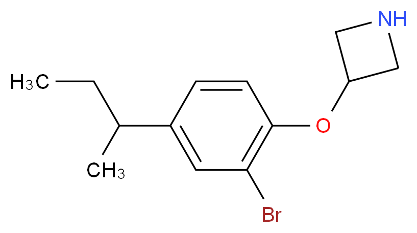 3-[2-Bromo-4-(sec-butyl)phenoxy]azetidine_分子结构_CAS_)