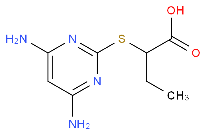 2-(4,6-Diamino-pyrimidin-2-ylsulfanyl)-butyric acid_分子结构_CAS_436088-61-8)