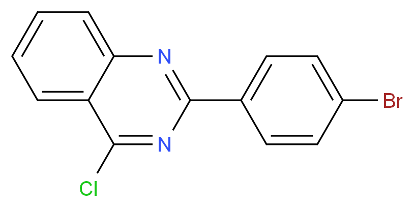 2-(4-bromophenyl)-4-chloroquinazoline_分子结构_CAS_83800-98-0